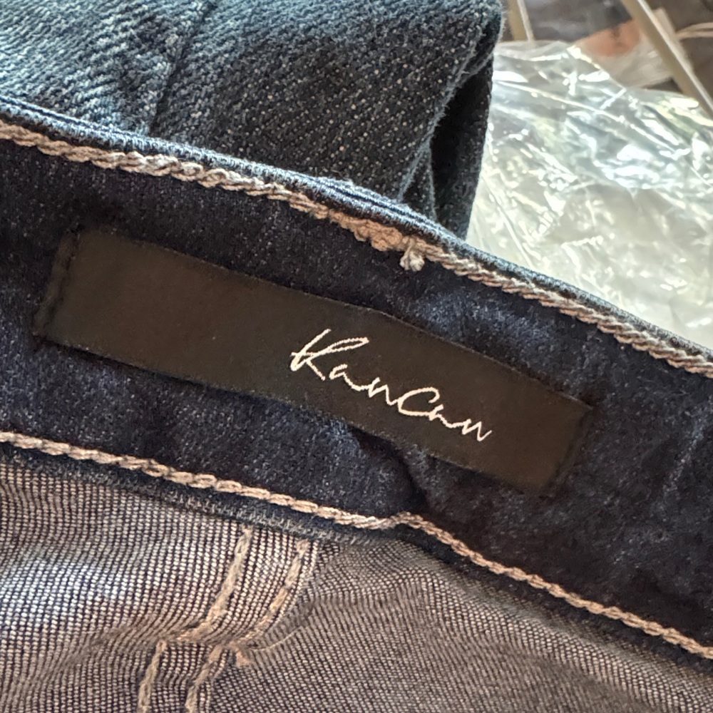 Dark Wash Women's Flare Jeans - Blue - Picture 6 of 6